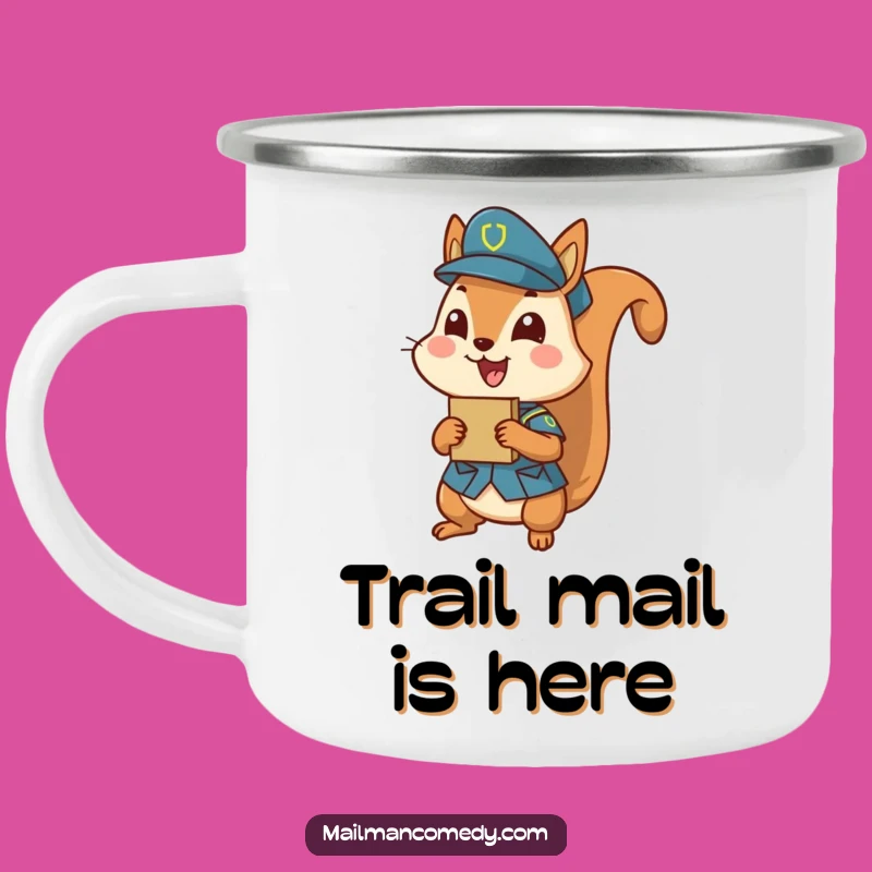 Funny Squirrel Delivery Camping Mug: Humorous Outdoor Adventure Gift