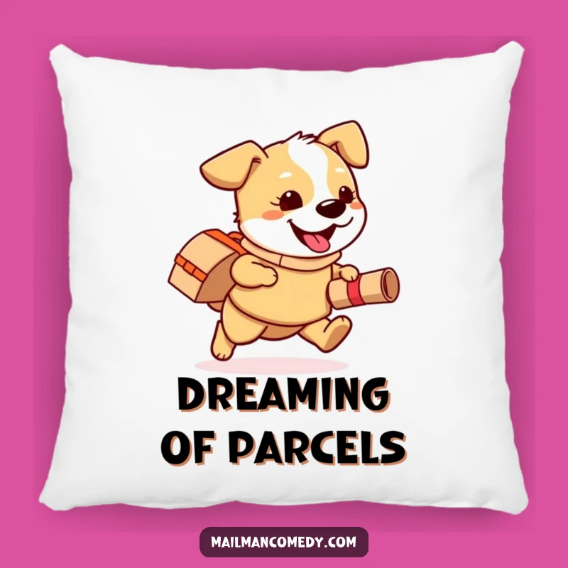 Funny Dog Mail Carrier Pillow: Cozy Up with a Delivery Pup