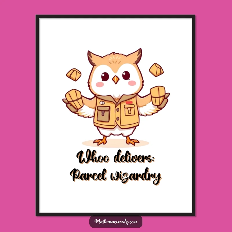 Free Printable Owl Mail Carrier Wall Art - Funny Downloadable Decor for Any Room