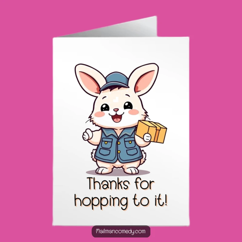 Free Printable Bunny Mail Thank You Card - Joyful Downloadable Gratitude!