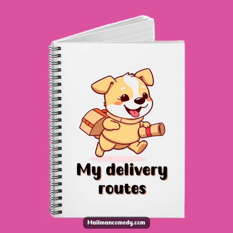 Funny Dog Mail Carrier Notebook: Jot Down Notes with a Happy Pup