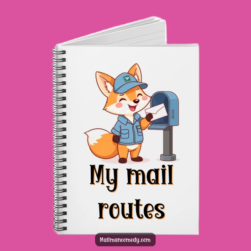 Funny Mail Fox Notebook: Jot Down Notes with a Cheerful Fox