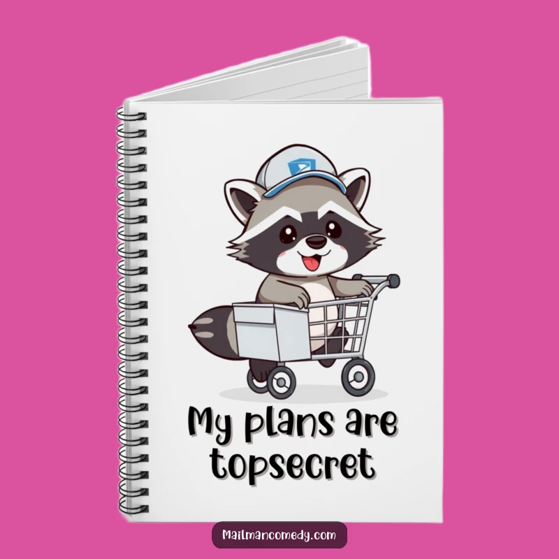Funny Raccoon Mail Carrier Notebook: Energetic Journaling, Perfect Funny Gift!