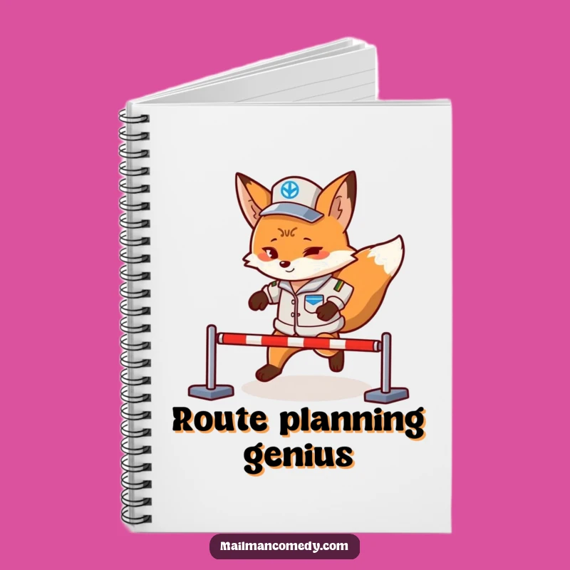 Funny Fox Mail Carrier Notebook - Plan Your Obstacles Hilariously Gift