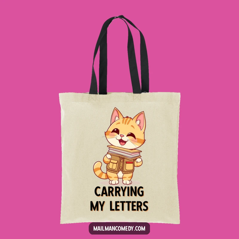 Funny Cat Mail Carrier Tote Bag: Carry Your Essentials with Feline Flair