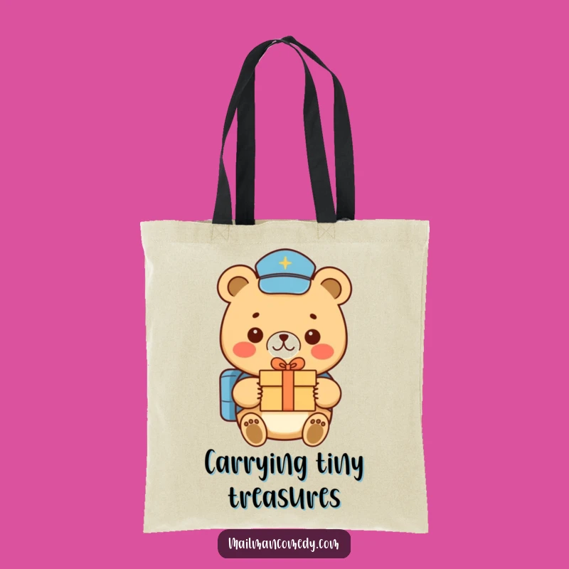 Funny Bear Mail Carrier Tote Bag - Adorable Gift Carrying Gift