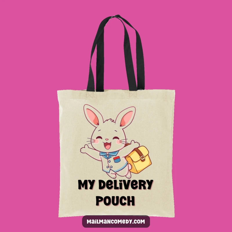 Funny Mail Bunny Tote Bag: Cheerful Flyer, Humorous Carry-all!